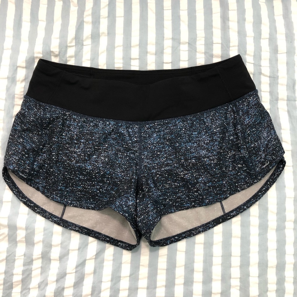 Lululemon Speckled Foil Speed Up Shorts Size 6